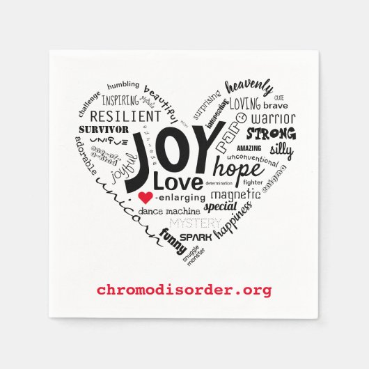 CDOハートナプキン スタンダードカクテルナプキン (正面)