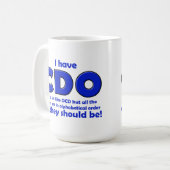 CDO OCD おもしろマグカップ コーヒーマグカップ (正面左)