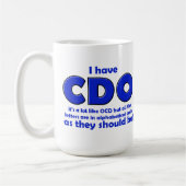 CDO OCD おもしろマグカップ コーヒーマグカップ (左)