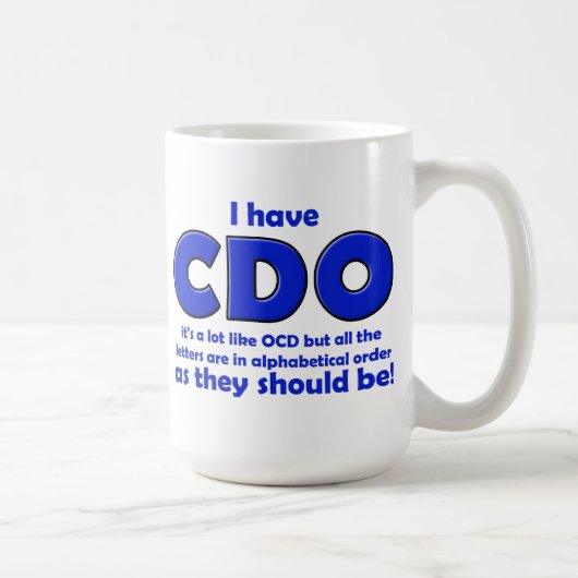 CDO OCD おもしろマグカップ コーヒーマグカップ (右)