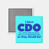 CDO OCD おもしろ冷蔵庫マグネット マグネット (正面/裏面)