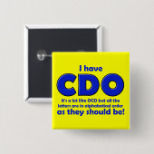 CDO OCD おもしろ バッジ (正面&裏面)