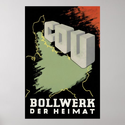 CDU Election Poster 1949 Bulwark of the homeland ポスター (正面)