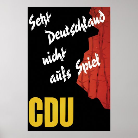 CDU Federal Election Poster 1961 Don't jeopardize ポスター (正面)