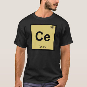 Ce - チェロ音楽化学元素記号表記号 tシャツ