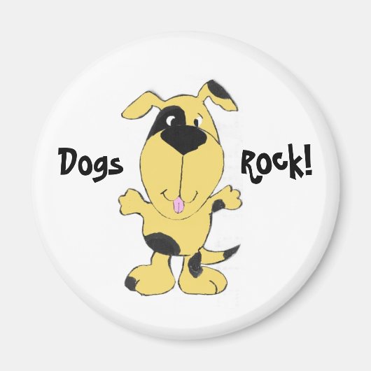 CE – 犬たち、ロック!マグネット マグネット (正面)