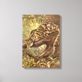 CE Swan白雲ヒョウ、ヴィンテージ野生動物 キャンバスプリント