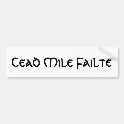 CeadのマイルFailte バンパーステッカー (正面)
