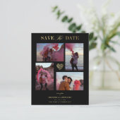 Ceap Black Collageの金ゴールド結婚ハート4枚 (スタンド正面)