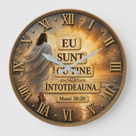 Ceas de Perete „Isus este întotdeauna cu tine” ラージ壁時計