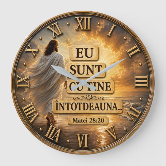 Ceas de Perete „Isus este întotdeauna cu tine” ラージ壁時計 (正面)