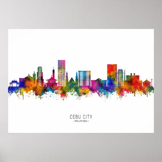 Cebu City Philippines Skyline ポスター (正面)