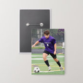 CECボーイズサッカー長方形ボタン 缶バッジ (正面/裏面)