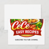 Cece Easy Recipes サンクスカード サンキューカード (正面/裏面)