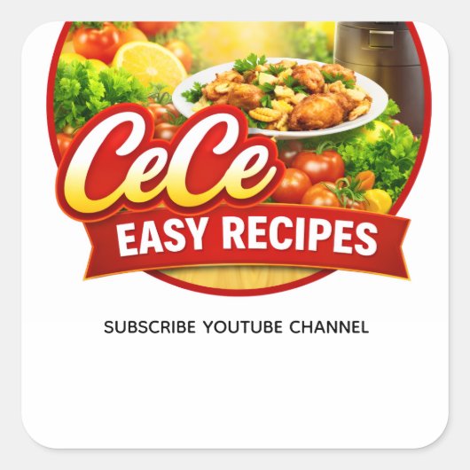 Cece Easy Recipes Sticker スクエアシール (正面)