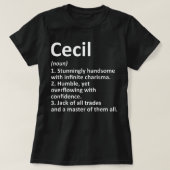 CECIL定義名パーソナライズされた誕生日 Tシャツ (デザイン正面)