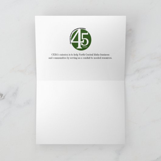 CEDA -概要のデザイン カード (内部)