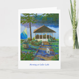 cedar湖の朝 カード
