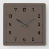 Cedar brown スクエア壁時計 (正面)