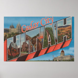 Cedar City、ユタ-大きい手紙場面 ポスター
