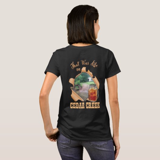Cedar Creekの国のワイシャツのデザインの生命 Tシャツ (裏面フル)