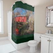 Cedar Creekの屋根付橋、ミズーリ シャワーカーテン (インサイチュ)