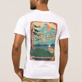 cedar Creek湖の優れたユニセックスなTシャツ Tシャツ (裏面)
