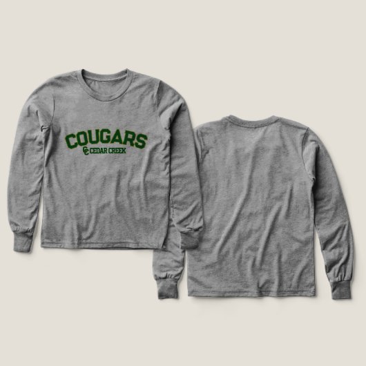 cedar creek cougars (デザイン 正面＆背面)