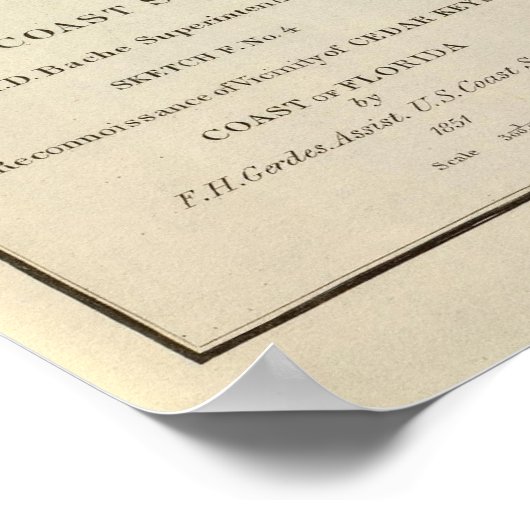 Cedar Keys, Fla ポスター (角)