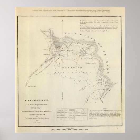 Cedar Keys, Fla ポスター (正面)