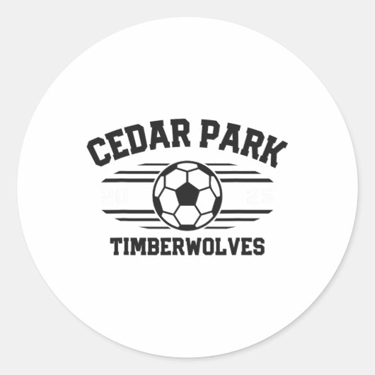 Cedar Park Timberwolves Soccer Ll 2025  ラウンドシール (正面)