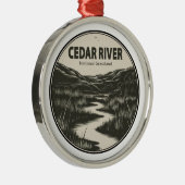 Cedar River National Grassland Stream メタルオーナメント (右)