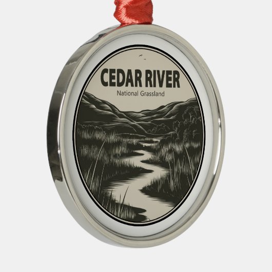 Cedar River National Grassland Stream メタルオーナメント (右)