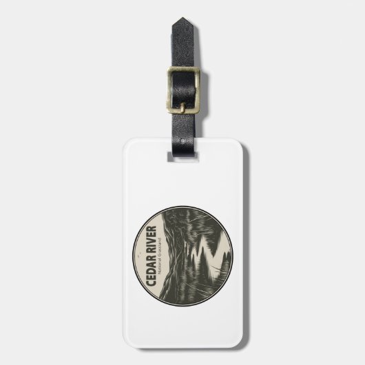 Cedar River National Grassland Stream ラゲッジタグ (正面縦)