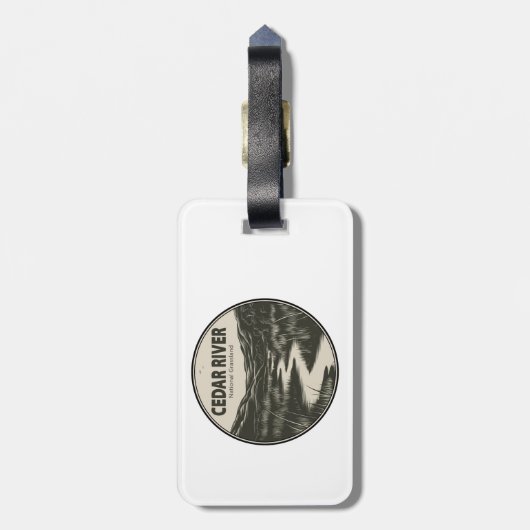 Cedar River National Grassland Stream ラゲッジタグ (裏面縦)