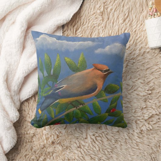 Cedar Waxwing クッション (ブランケット)