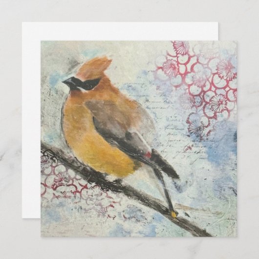 Cedar Waxwing シーズンカード (正面/裏面)