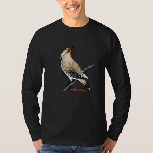Cedar Waxwing Bird Bird Ornithology 1 Tシャツ (正面)
