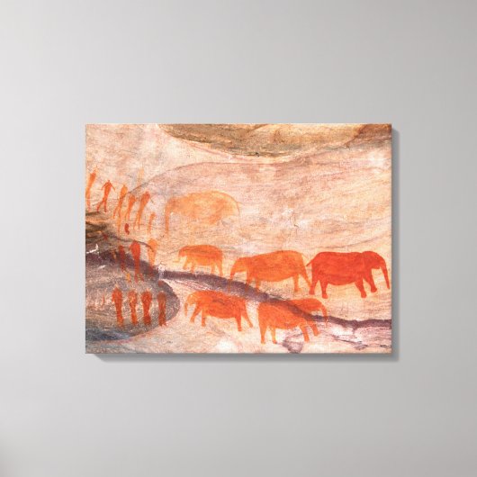 Cederberg Wilderness、Bushman Rock Artのサン キャンバスプリント (正面)