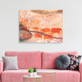 Cederberg Wilderness、Bushman Rock Artのサン キャンバスプリント (インサイチュ (リビング))