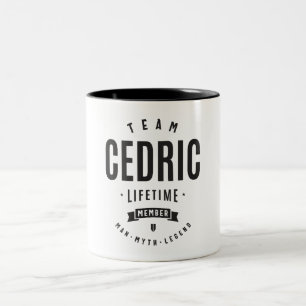Cedric Lifetimeメンバパーソナライズされたー名Cedric ツートーンマグカップ