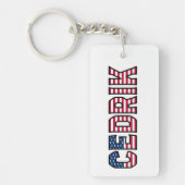 Cedrik Name Vorname USA Flagge Anhänger Schlüssel キーホルダー (正面)
