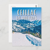 Ceillac en Queyras Station de ski ポストカード (正面/裏面)