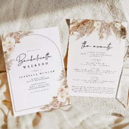 CEIRAボヘミアンパンパスグラスバチェロレッテ週末 招待状