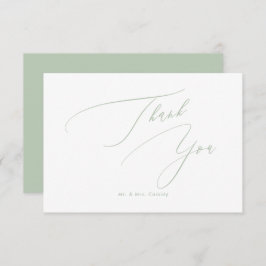 Celadon Green DIY colors Luxe Script Thank You サンキューカード