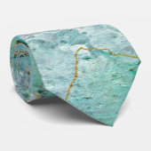 Celadon Green, Jade, Mint Kintsugi Geode ネクタイ (ロール)