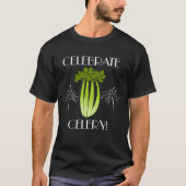 Celebate Celery Ironic Vegetables Leek Tシャツ (正面)