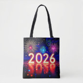 Celebrate 2026: Bright Future Spark Design  トートバッグ (正面)