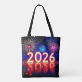 Celebrate 2026: Bright Future Spark Design  トートバッグ (裏面)