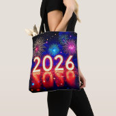 Celebrate 2026: Bright Future Spark Design  トートバッグ (クローズアップ)